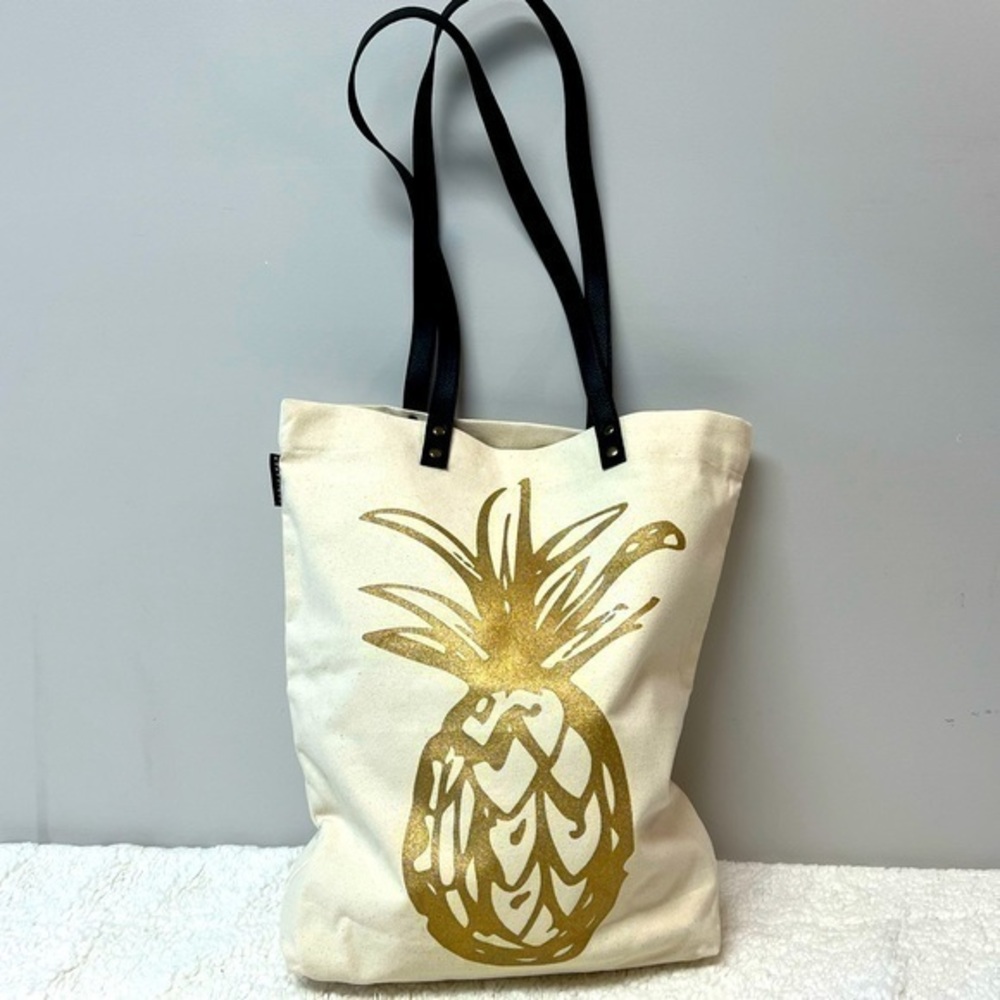 Graphique de France "Pineapple" Cotton Canvas Tote Bag (NWOT)